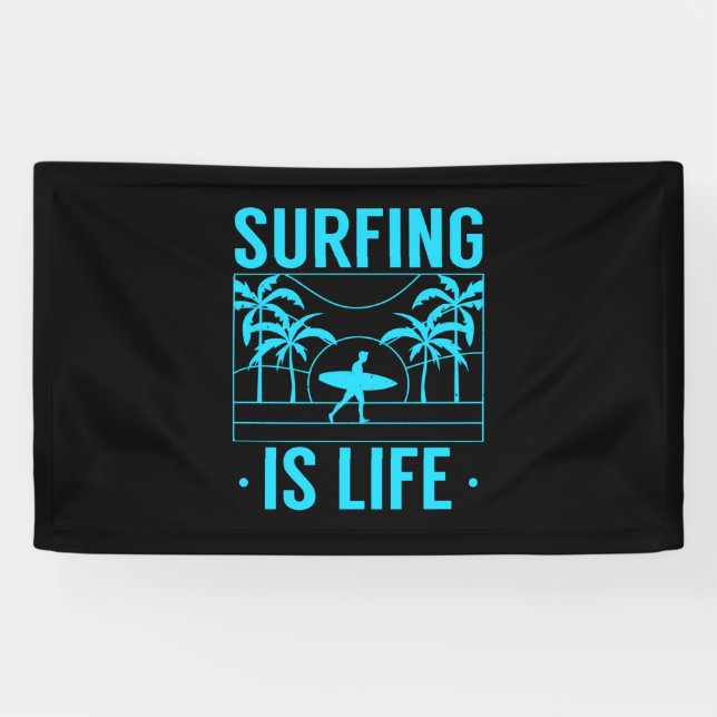 Lona El Surfing Es La Vida (Horizontal)