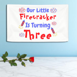 Lona El tercer cumpleaños de Little Firecracker