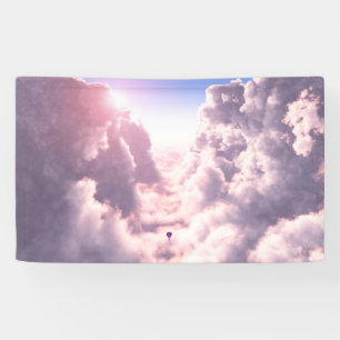 Lona El valle en la bandera de las nubes