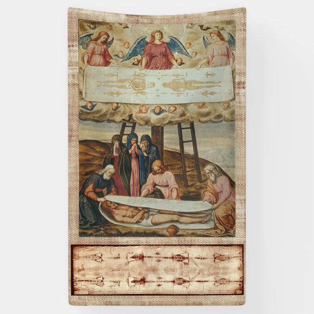Lona El velo de Jesús de Turín y la descendencia de la  (Vertical)