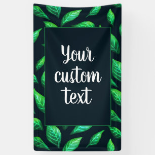Lona El verde elegante deja el texto del personalizado