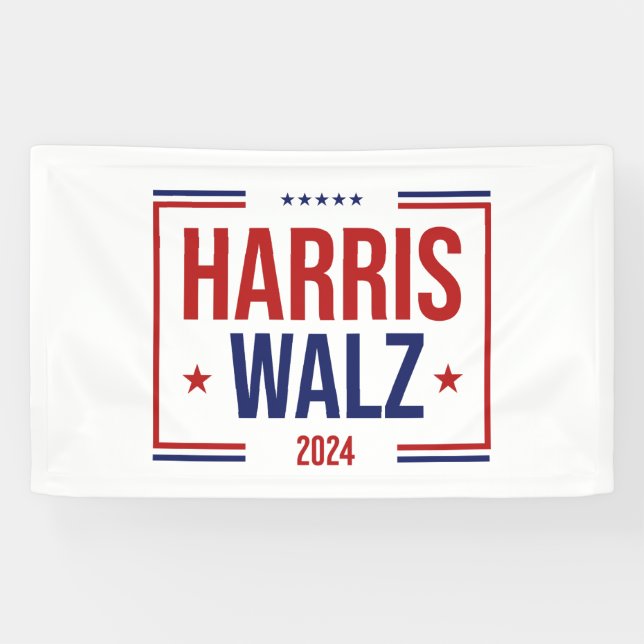 Lona Elección de Campaña de Harris Walz (Horizontal)