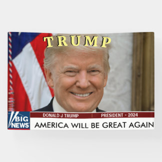 LONA ELECCIÓN PRESIDENCIAL DE TRUMP MAGA 2024