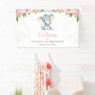 Lona Elefante, Flores Rosadas, Bienvenida al Primer Cum