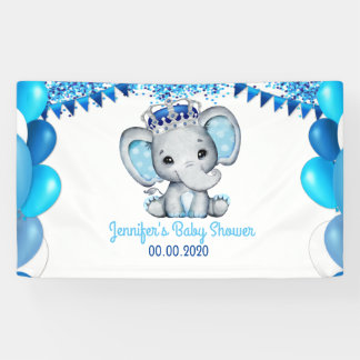 Lona Elefante real con la bandera azul de la corona Bab
