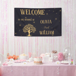 Lona Elegancia nocturna: Boda azul oscuro