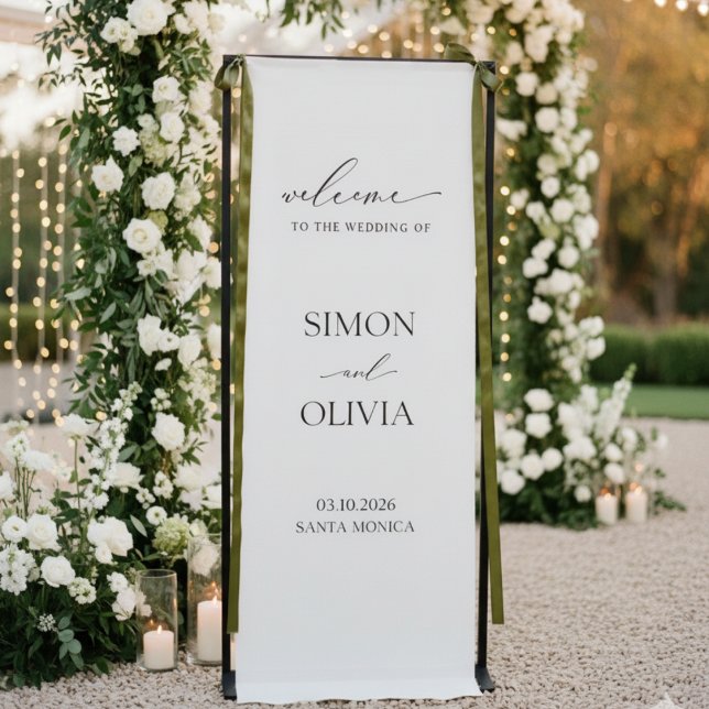 Lona Elegant Custom Names and Date Ceremony (Subido por el creador)
