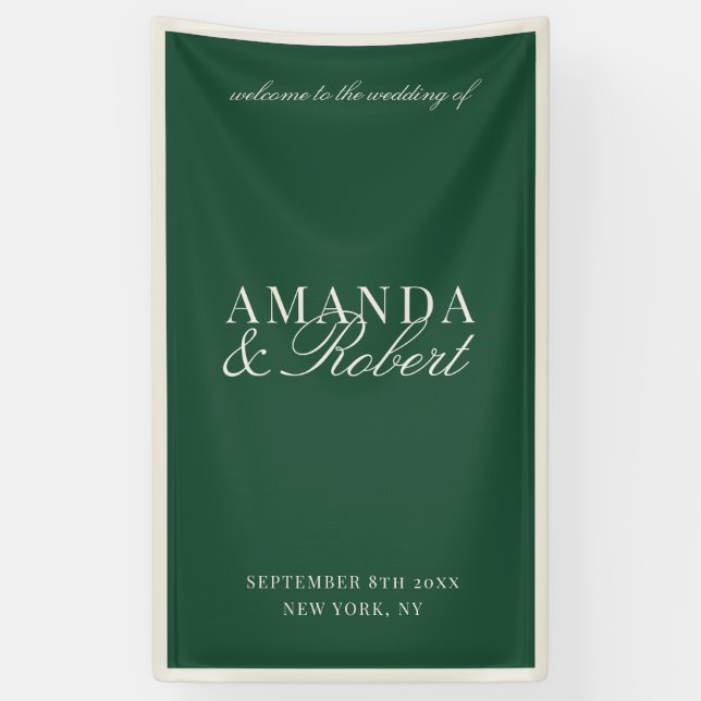Lona Elegant Green Classy Welcome Wedding (Vertical)