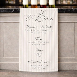 Lona Elegant Minimal Bar Menu Wedding Sign