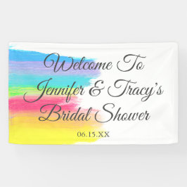 Lona Elegant Rainbow Personalized Lesbian Bridal Shower