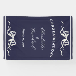 Lona Elegant Ribbon Romantic Wedding Congratulations