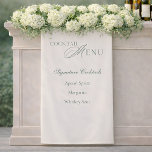 Lona Elegant Sage Green Signature Cocktail Menu Sign<br><div class="desc">Display your signature drinks in a refined and elegant way with this minimalist sage green cocktail menu sign. Designed with delicate script typography and classic serif lettering, this menu brings a timeless fine art aesthetic to your wedding bar. Perfect for showcasing signature cocktails at wedding receptions, cocktail hours, and elegant...</div>