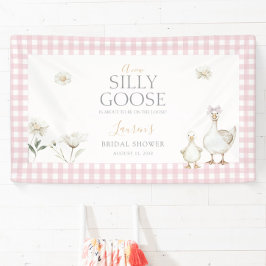 Lona Elegant Silly Goose Whimsical Pink Bow Baby Shower