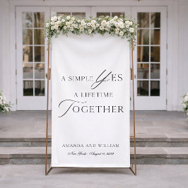Lona Elegant Wedding Photo Backdrop Banner