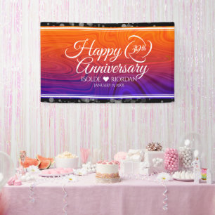 Lona Elegante 39° Aniversario del Boda Agate