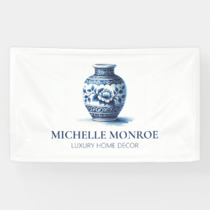 Lona Elegante acuarela de diseño de jengibre azul, deco