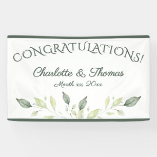 Lona Elegante acuarela deja felicitaciones Bodas