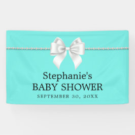 Lona Elegante Aqua Verde azulada Tiffany Theme Baby Sho