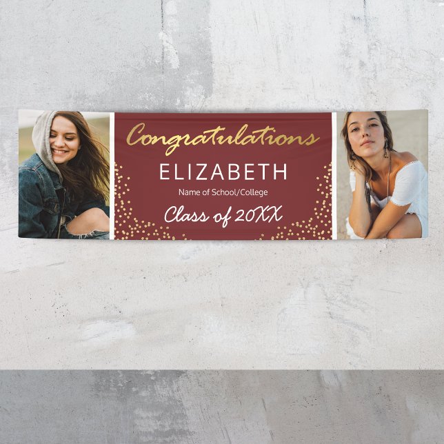 Lona Elegante Banner fotográfico de graduación 2025 (Subido por el creador)