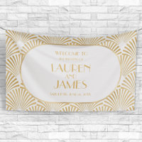 Elegante Boda de Art Deco Blanco y Blanco