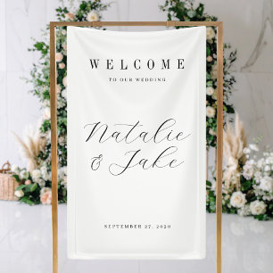Lona Elegante Boda Minimalista