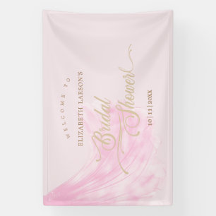 Lona Elegante Boda suave rosa vestido suave ducha de no