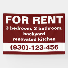 Lona Elegante Borgoña para agente inmobiliario Personal