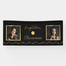 Elegante cartel de graduación de fotos