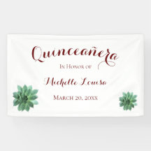 Elegante cartel de la fiesta de cumpleaños de Quin