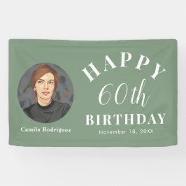 Lona Elegante cartel de la fiesta de cumpleaños número