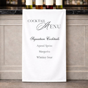 Lona Elegante cartel de menú de cóctel de boda