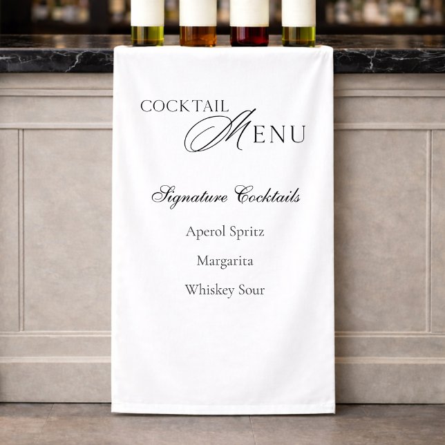 Lona Elegante cartel de menú de cóctel de boda (Subido por el creador)