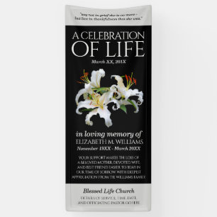 Lona Elegante celebración de la vida de los Lilies orie