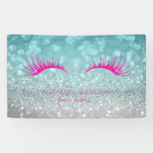 Lona Elegante Chic Moderno Bokeh Brillante,Pestañas Po
