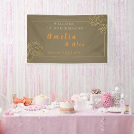 Lona Elegante decoración de celebración de boda moderna