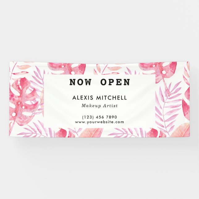 Lona Elegante Diseñador de interiores tropical (Horizontal)