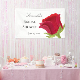 Lona Elegante ducha de novia con rosa roja