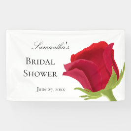 Lona Elegante ducha de novia con rosa roja