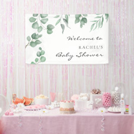 Lona Elegante escenario de bienvenida Baby Shower Eucal