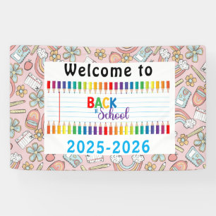 Lona Elegante escuela de oficina de escritura monográfi