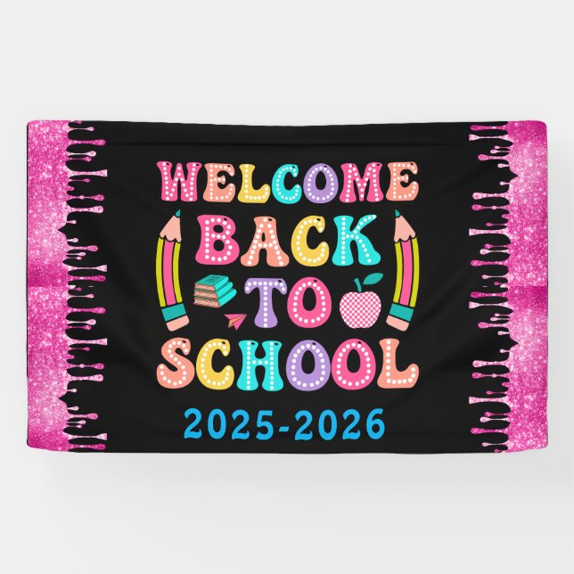 Lona Elegante escuela de oficina de escritura monográfi (Horizontal)