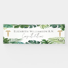 Lona Elegante Felicitaciones Graduación Enfermero Médic