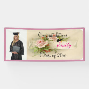 Lona Elegante, Femenina, Graduación, Foto Personalizada