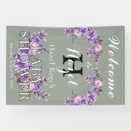 Lona Elegante Fiesta de Personalizable Baby Shower con