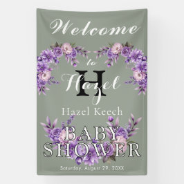 Lona Elegante Fiesta de Personalizable Baby Shower con