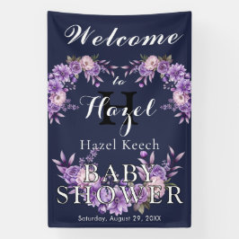 Lona Elegante Fiesta de Personalizable Baby Shower con