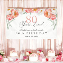 Elegante floral de envergadura femenina 80º cumple