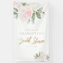 Elegante Floral Gold Bridal Ducha Bienvenida