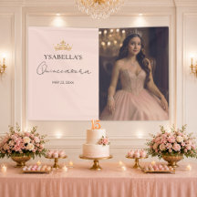 Elegante Foto de Quinceañera en Rosa Dorado