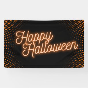 Lona Elegante Glowing Feliz Halloween